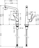 Metris M71 Mitigeur de cuisine 320, 1 jet
