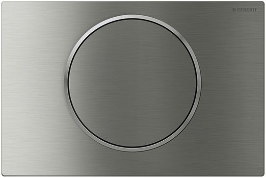 Plaque de déclenchement Geberit Sigma10 / Chromé brossé / Revêtement Easy Clean + Anti-Traces de doigt