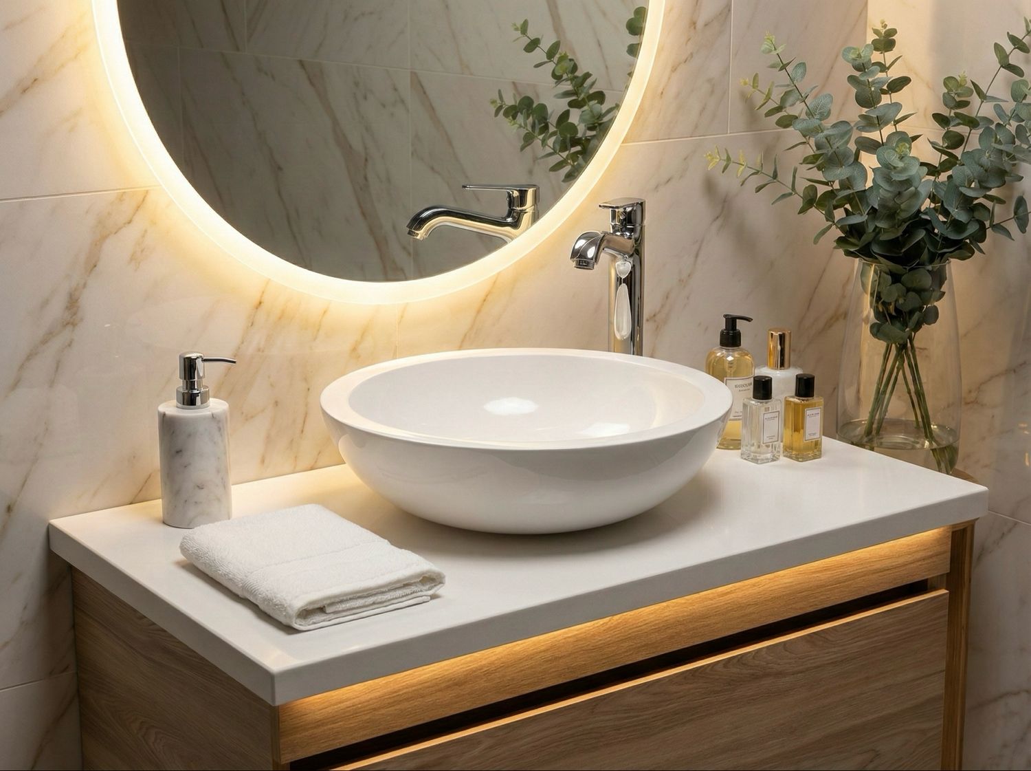 Countertop basin Bolero 44 cm in white — Product view 5