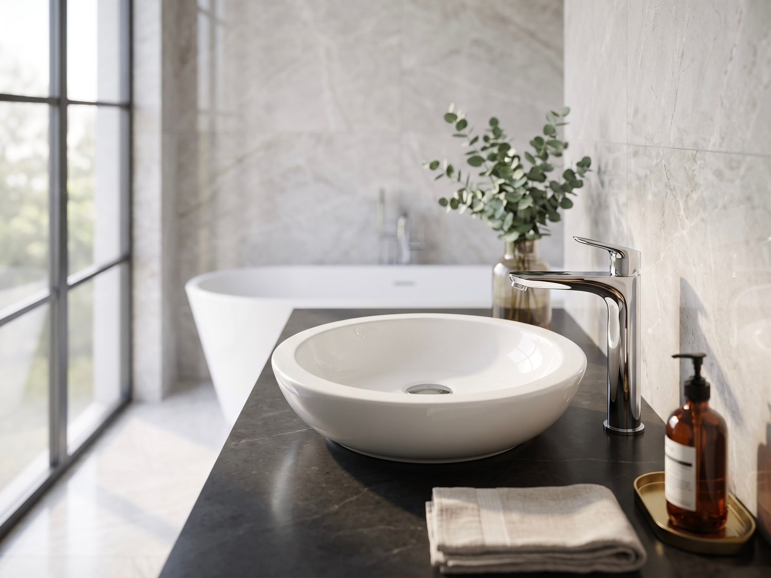 Countertop basin Bolero 44 cm in white — Product view 7