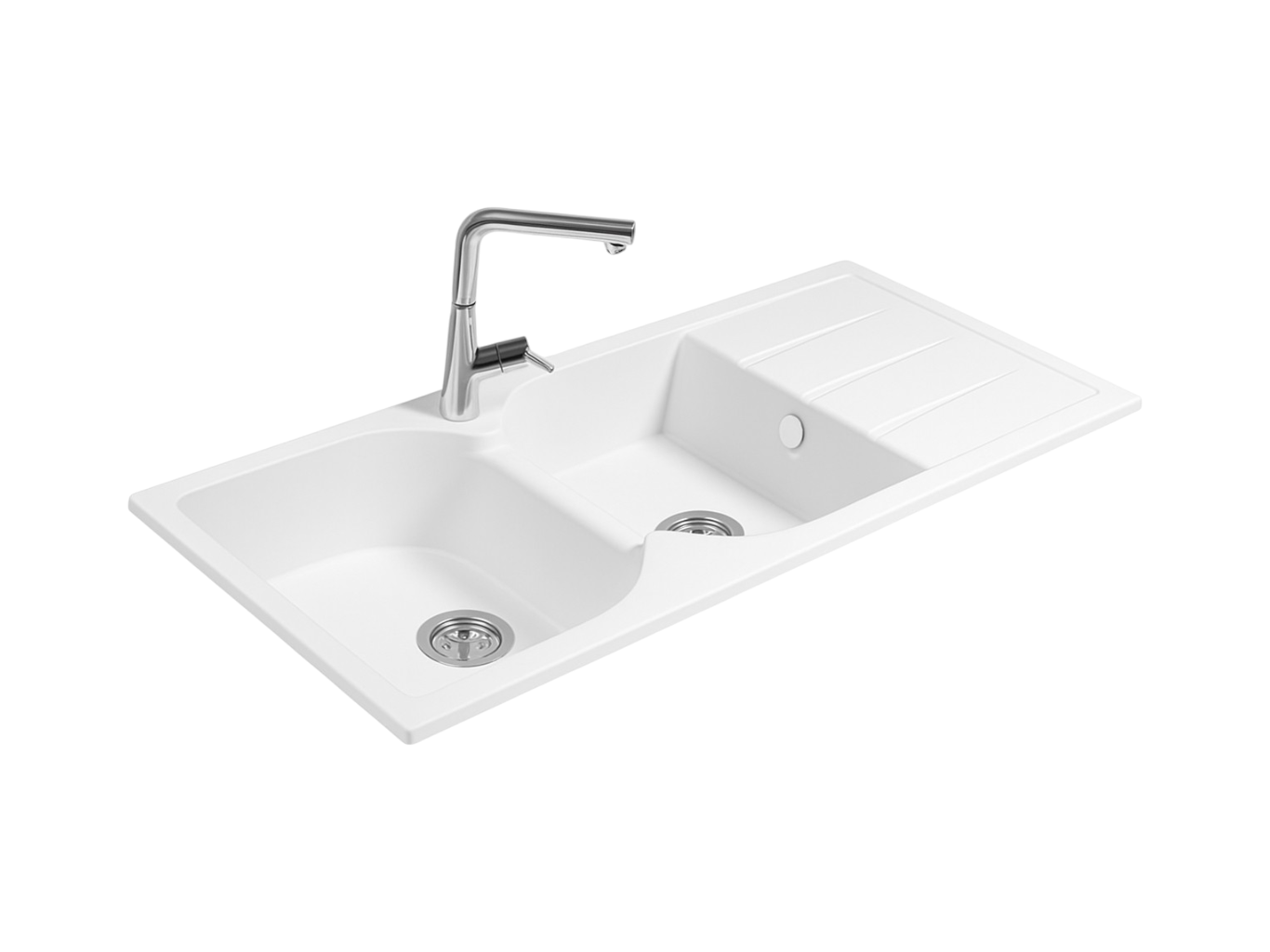 Évier de cuisine encastrable Soltana 116 cm x 50 cm - vue 19
