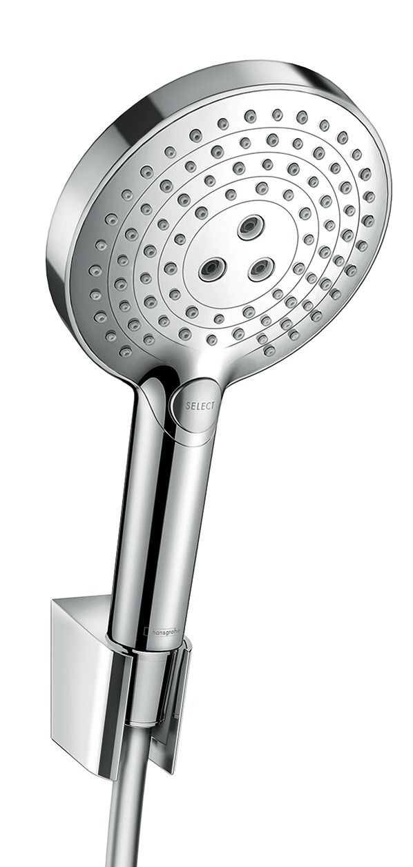 Support mural Hansgrohe avec douchette à main Raindance Select S 3 jets et flexible Isiflex