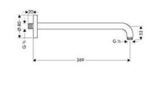 Bras de douche M ½" 389 mm