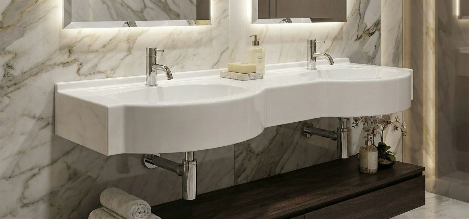 Vanity top double Riviera 140 or 160 cm — Product view 4