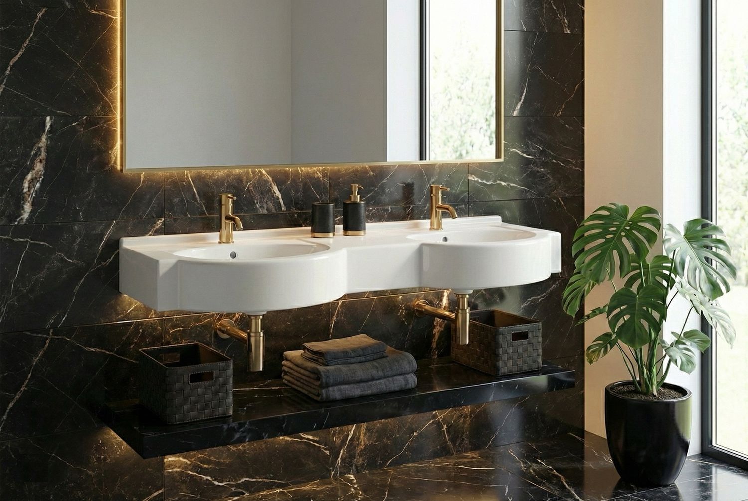 Vanity top double Riviera 140 or 160 cm — Product view 6