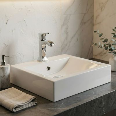 Square Countertop Basin 45 cm