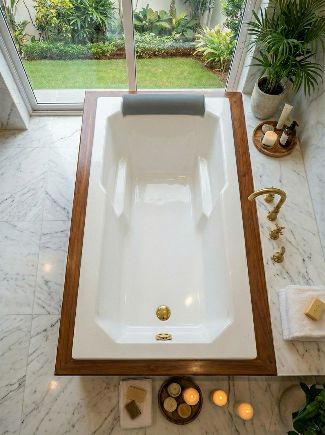 VIP Bathtub 180 x 90 cm with integrated headrest