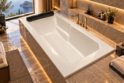 VIP Bathtub 180 x 90 cm with integrated headrest