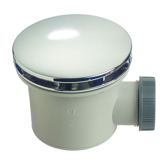 Bonde de douche Wirquin Tourbillon avec dôme en ABS chromé - débit d'évacuation 47 L/min