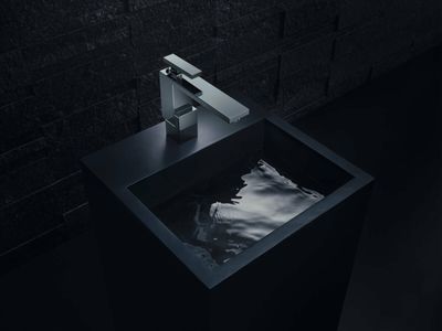 Mitigeur de lavabo Axor Edge 130 avec bonde push-open Mitigeur de lavabo Axor Edge 130 avec bonde push-open