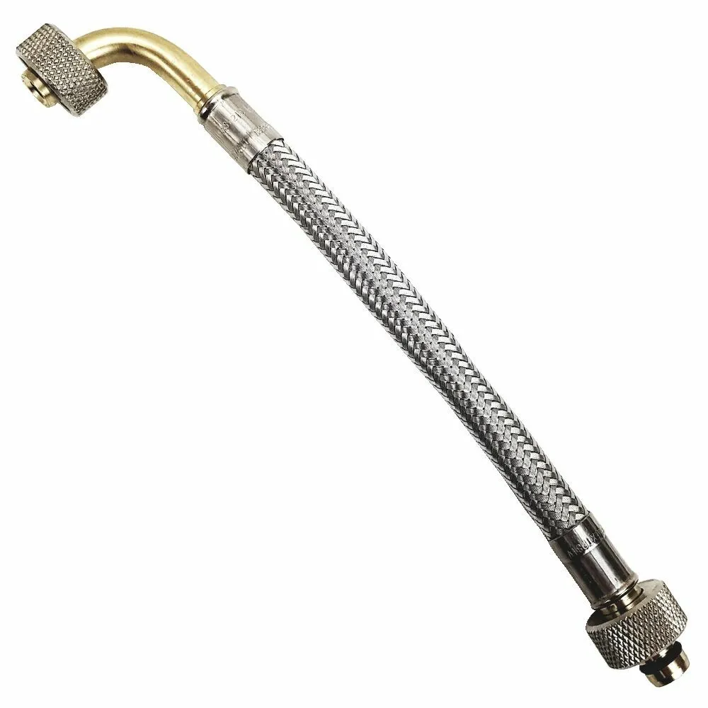 Metal-braided flexible hose resistant to seawater, for Geberit Alpha and Sigma 8 cm concealed cisterns