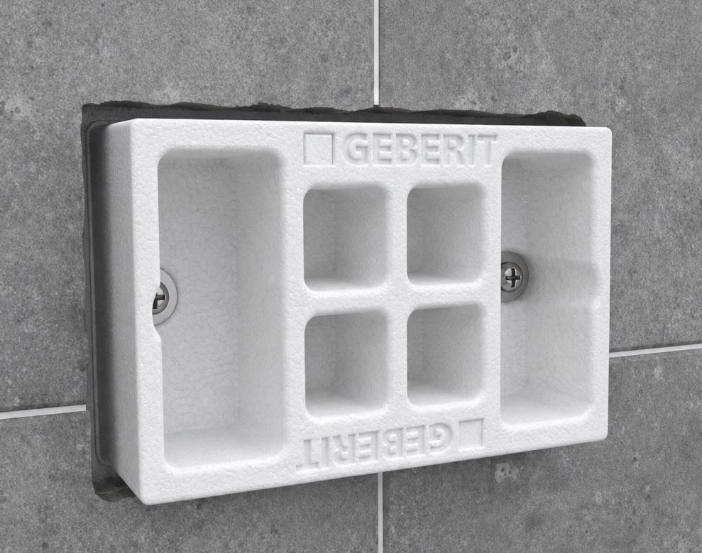 Reservation case with protective plate for recessed tank Alpha 8 cm