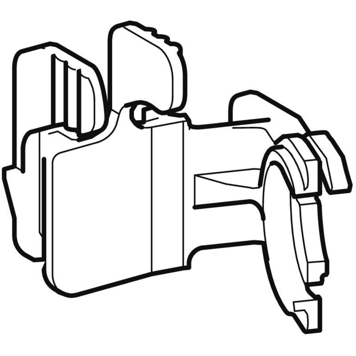 Clip de fixation pour robinet flotteur Geberit type 380 pour réservoir Sigma 12 cm — vue 5
