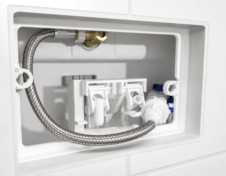 Support block for Geberit Delta 12 cm and Twinline 12 cm concealed cistern