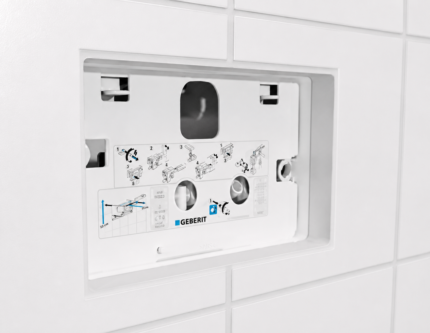 Plaque de protection Geberit pour réservoir à encastrer Delta 8 et 12 cm - vue 2