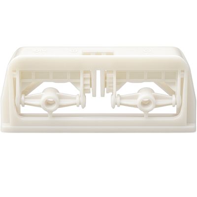 Support de réservoir encastré Geberit Alpha 8 cm en plastique blanc, 14 x 4,8 x 7,2 cm.
