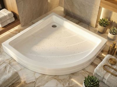 Corner Shower Tray Bermudes 80 x 80 cm or 90 x 90 cm without Drainage