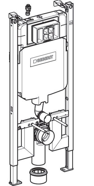Bâti-support Geberit Duofix Alpha 8 cm pour montage dans parois en plâtre - vue 9