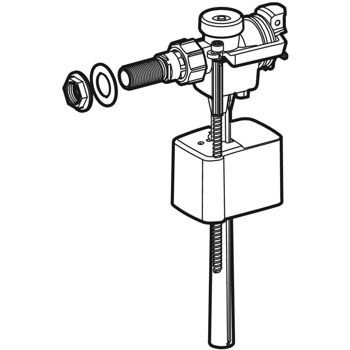 Robinet flotteur Geberit type 333, alimentation latérale, 3/8" pour réservoir à encastrer Alpha — vue 4