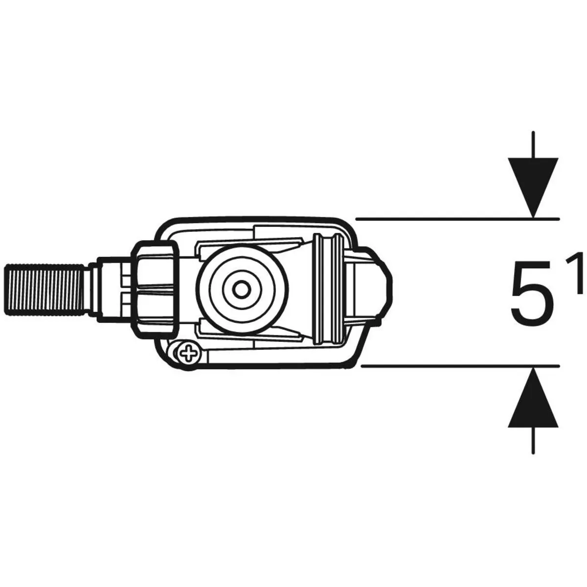 Robinet flotteur Geberit type 333, alimentation latérale, 3/8" pour réservoir à encastrer Alpha — vue 3