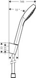 Croma Select E Ensemble support mural et douchette Vario avec flexible de douche 160 cm