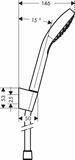 Croma Select E Ensemble support mural et douchette Vario avec flexible de douche 125 cm