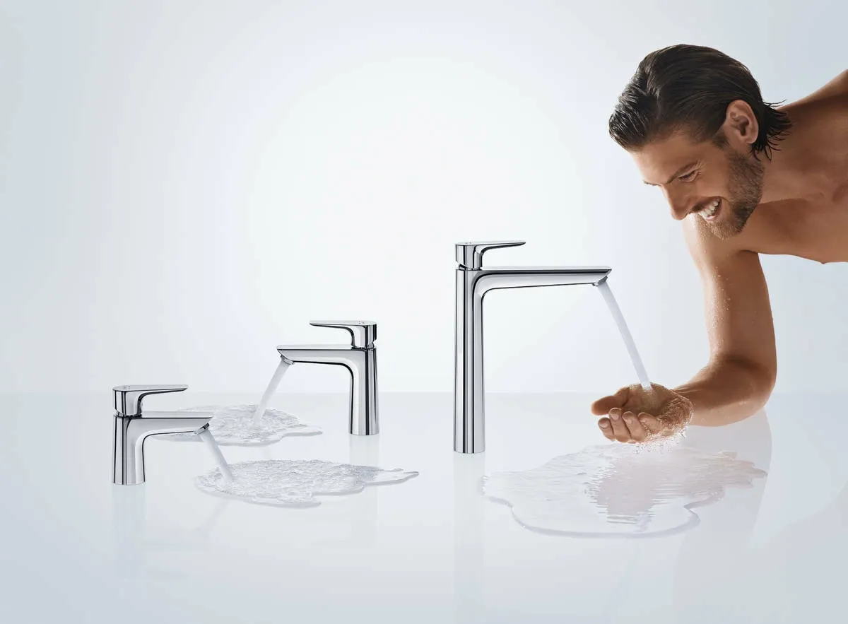 Mitigeur de lavabo Hansgrohe Talis Select E 240 en laiton chromé avec tirette et vidage — vue 3