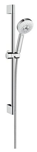 Barre de douche Hansgrohe avec douchette à main Crometta EcoSmart 3 jets et flexible Metaflex - vue 2