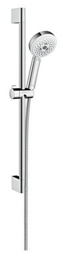 Barre de douche Hansgrohe avec douchette à main Crometta EcoSmart 3 jets et flexible Metaflex