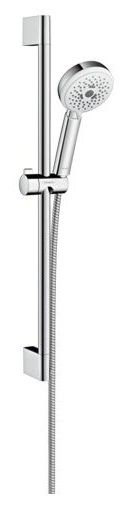 Barre de douche Hansgrohe avec douchette à main Crometta EcoSmart 3 jets et flexible Metaflex