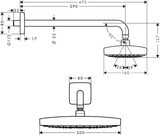 Raindance Select E Douche de tête 300 2jet avec bras de douche