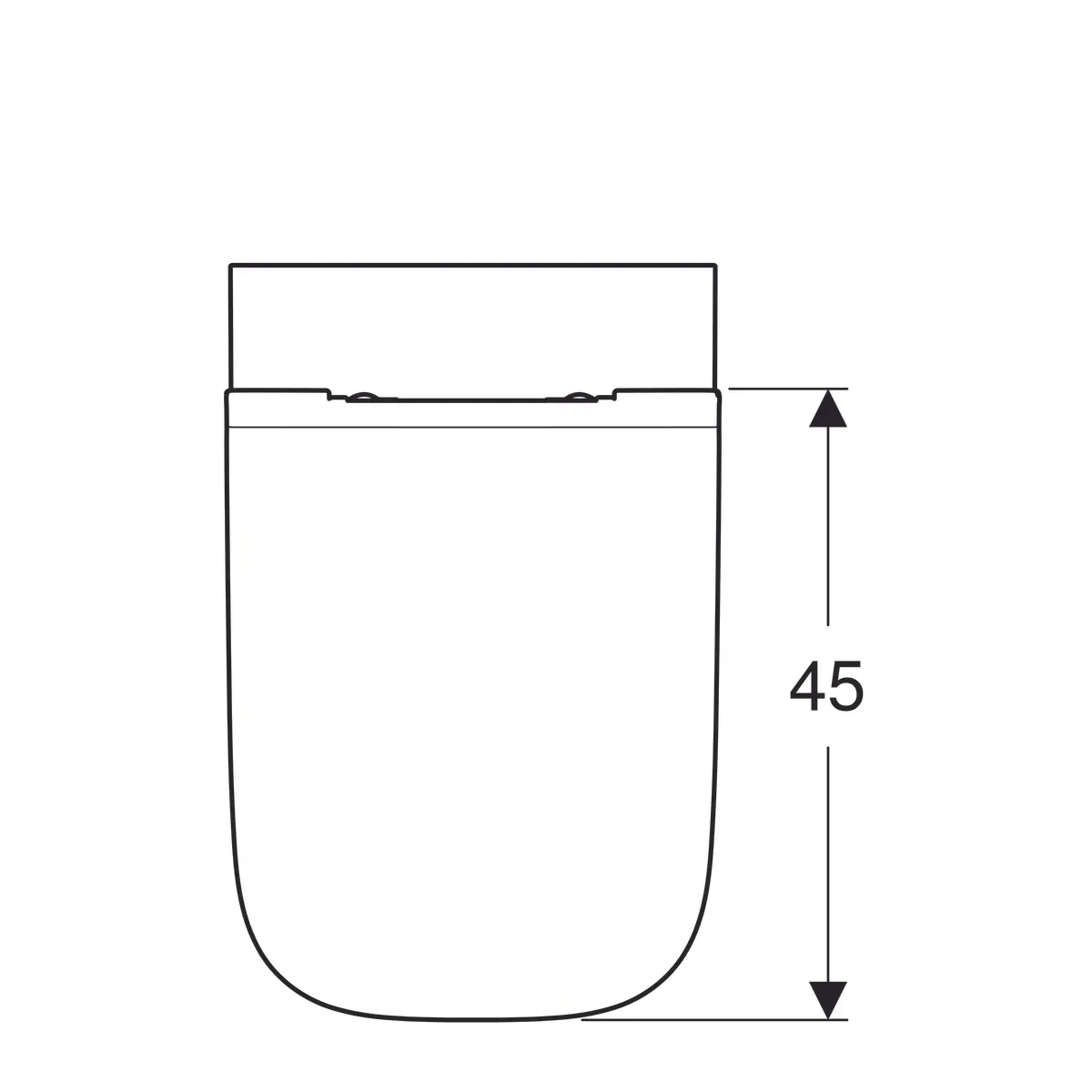 Pack cuvette suspendue Geberit Smyle Square carénée Rimfree avec fixations cachées et abattant à abaissement automatique déclipsable antibactérien - vue 11