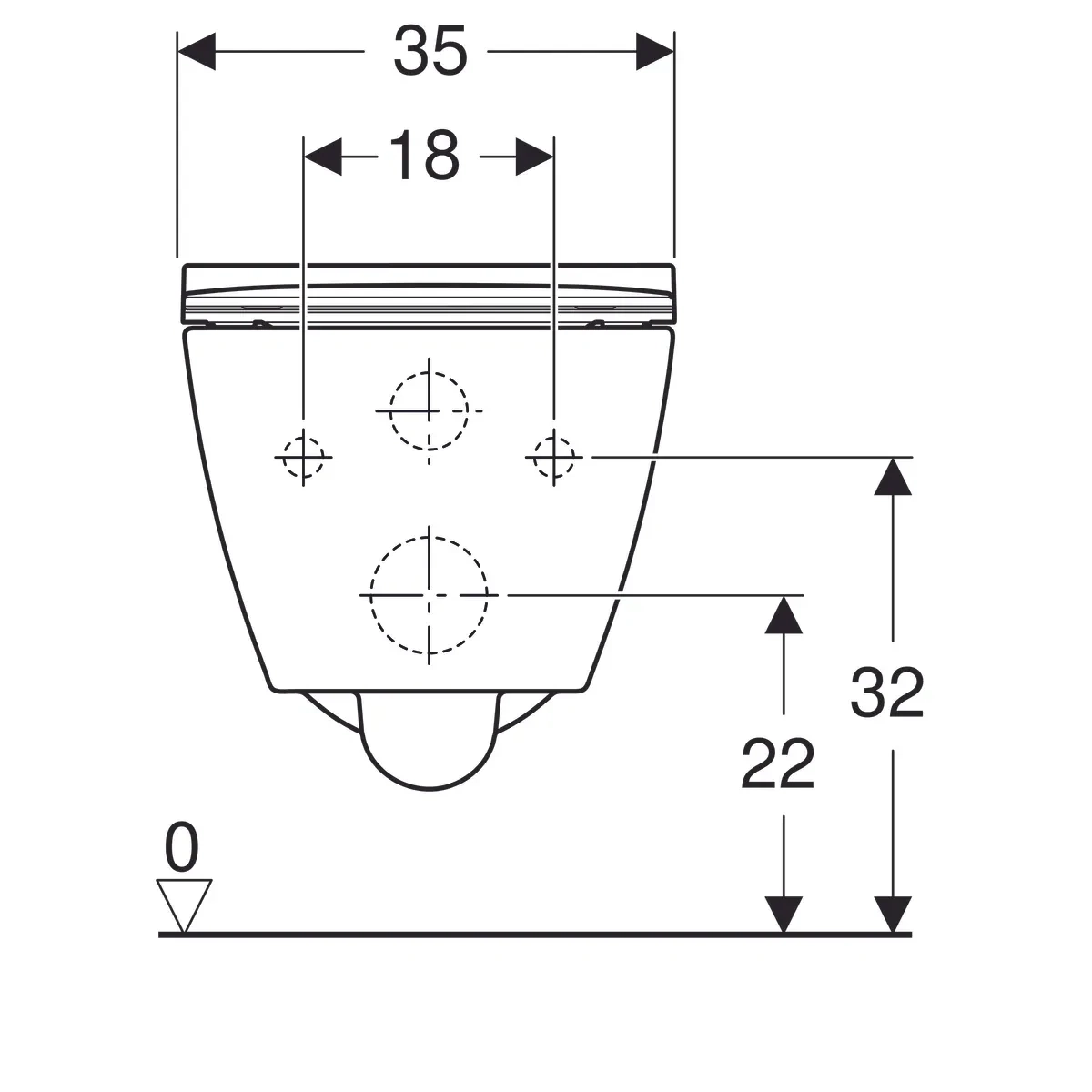 Pack cuvette suspendue Geberit Smyle Square carénée Rimfree avec fixations cachées et abattant à abaissement automatique déclipsable antibactérien - vue 12