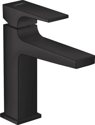 Hansgrohe Metropol 110 Matte Black Basin Mixer Tap with Push-Open Waste