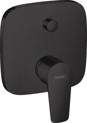 Set de finition pour mitigeur de bain / douche encastré Hansgrohe Talis E en noir mat