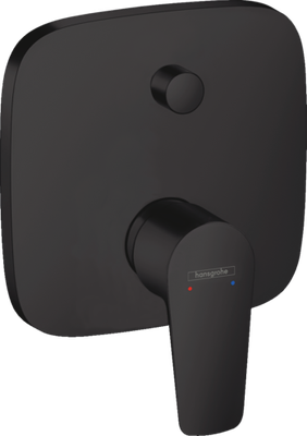 Set de finition pour mitigeur de bain / douche encastré Hansgrohe Talis E en noir mat
