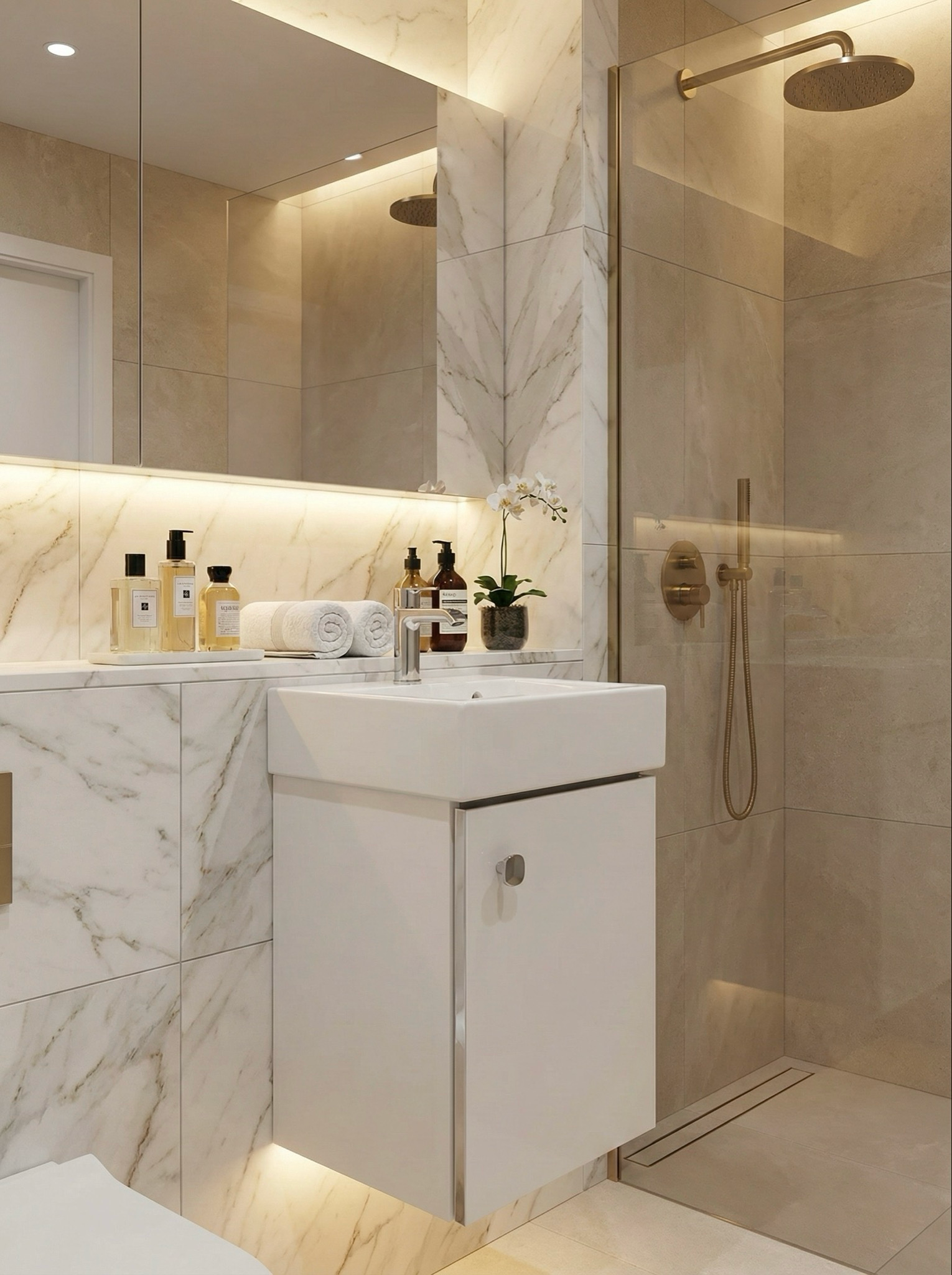 Meuble de salle de bains Aden 35 cm à une porte (sans vasque) - vue 12