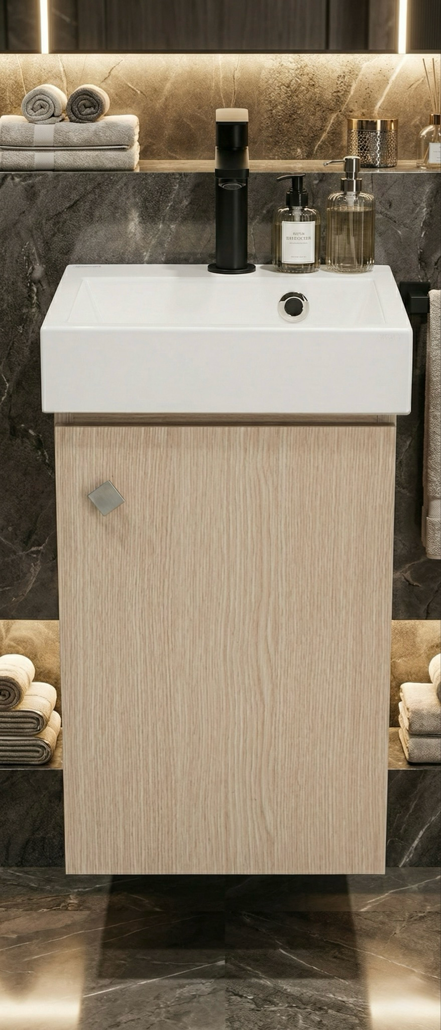 Meuble de salle de bains Aden 35 cm à une porte (sans vasque) - vue 5