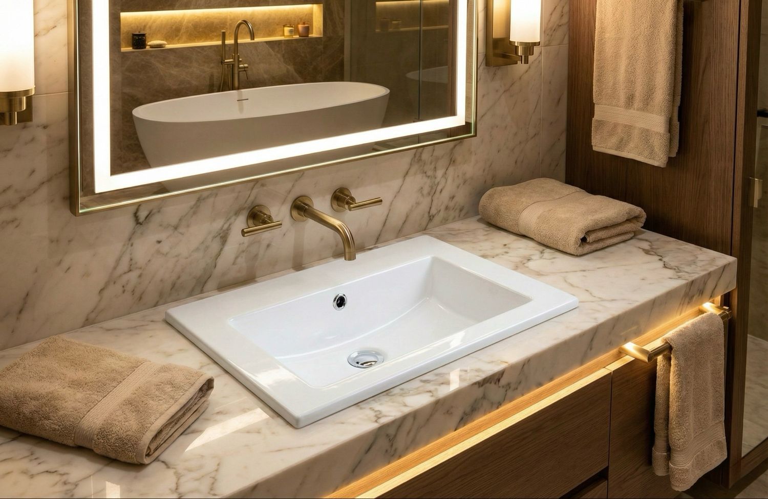 Comet Washbasin Countertop 72 cm