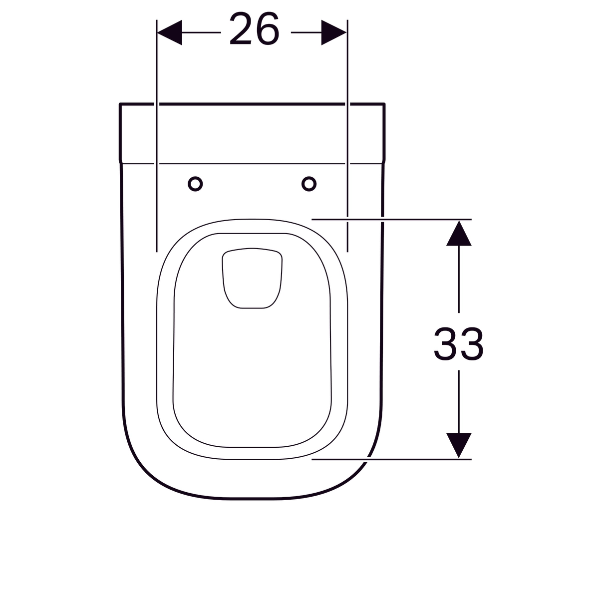Cuvette suspendue Geberit myDay carénée Rimfree KeraTect® ​avec fixations cachées ​(sans abattant) - vue 7