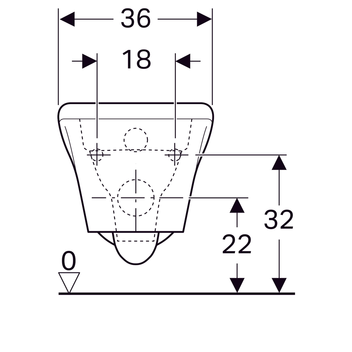 Cuvette suspendue Geberit myDay carénée Rimfree KeraTect® ​avec fixations cachées ​(sans abattant) - vue 8
