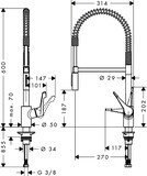Cento Mitigeur de cuisine XXL, Semi-pro 2 jets