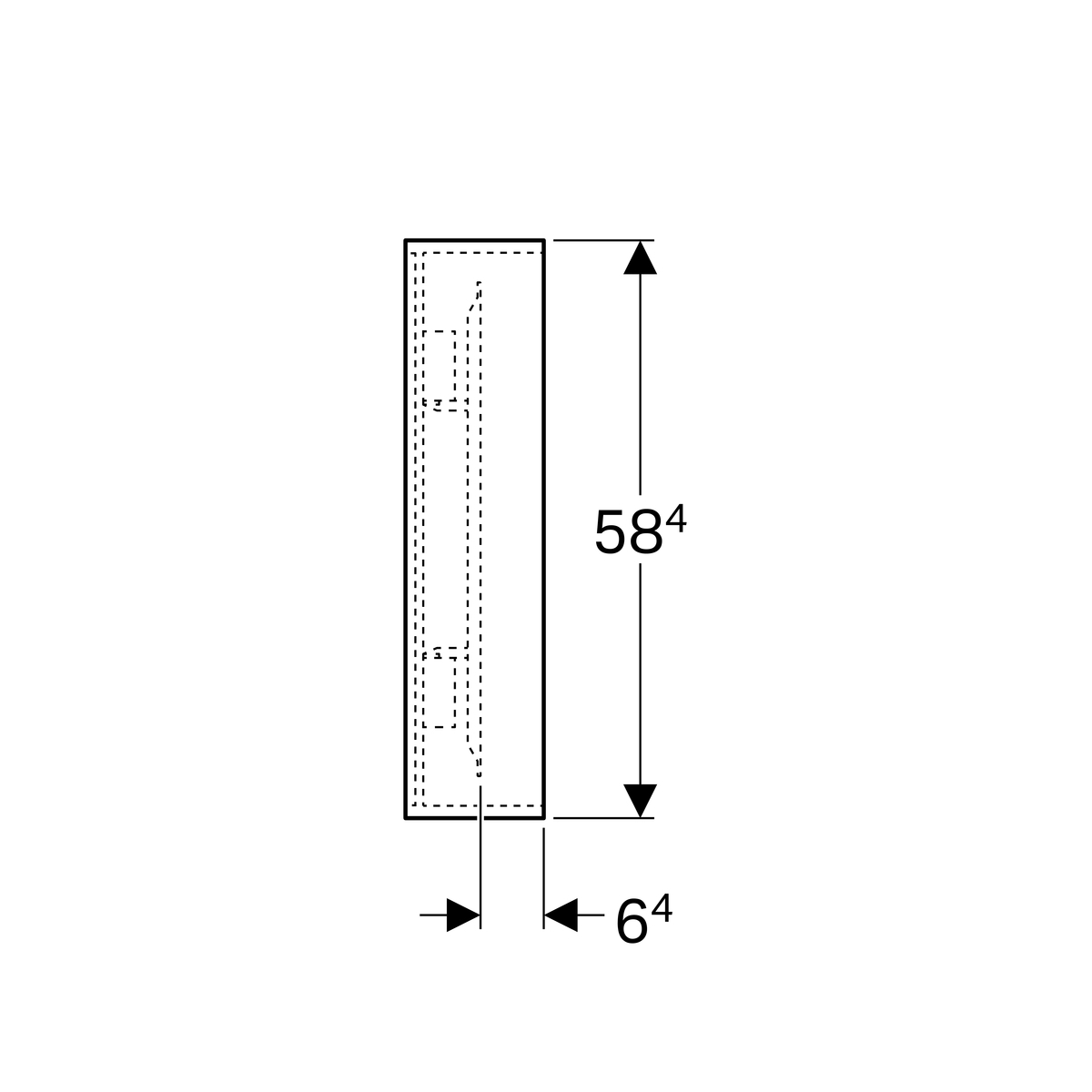 Miroir lumineux Geberit Citterio 118.4 cm - vue 6