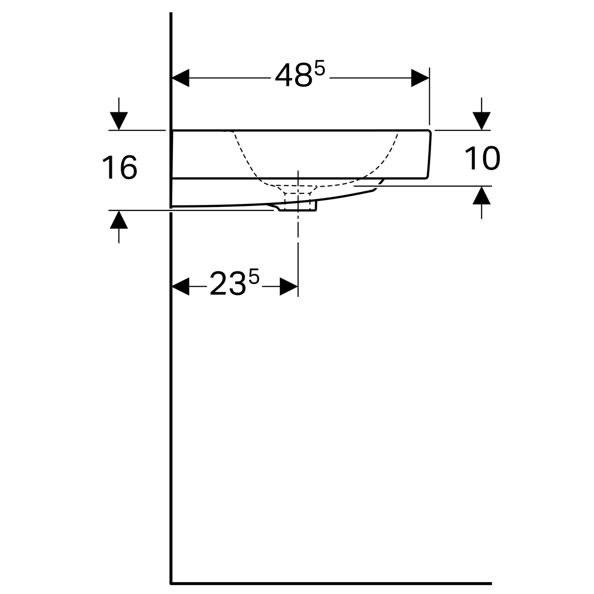 Plan-vasque Geberit iCon 90 cm - vue 7