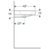 Plan-vasque Geberit iCon 90 cm