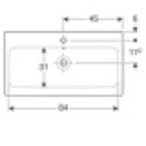 Plan-vasque Geberit iCon 90 cm