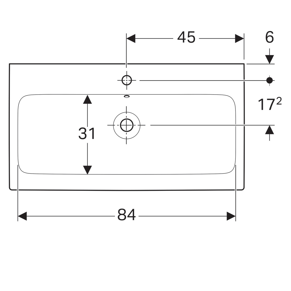 Plan-vasque Geberit iCon 90 cm — vue 5