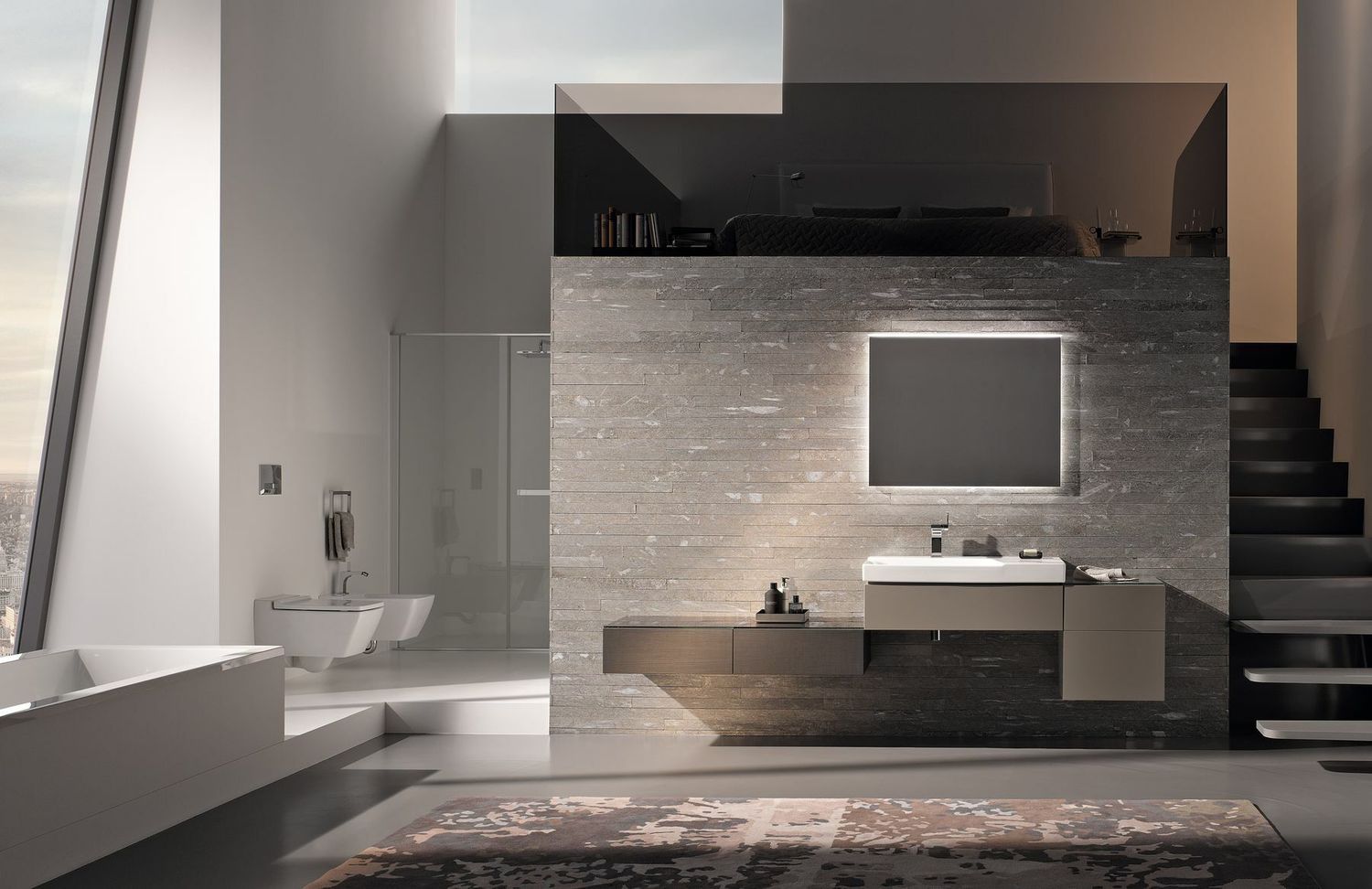 Geberit Xeno² 90 cm Illuminated Mirror with Indirect Lighting
