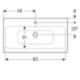 Plan-vasque à poser Geberit iCon 90 cm