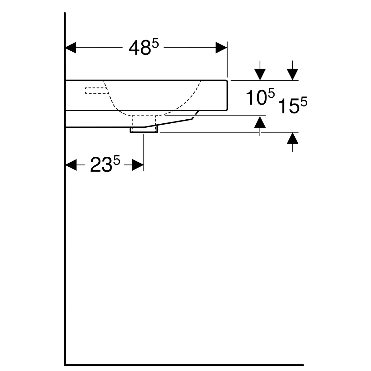 Plan-vasque à poser Geberit iCon 90 cm - vue 6